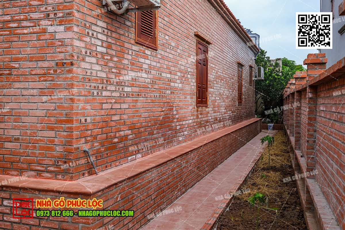 Tường gạch thô có độ bền cao 